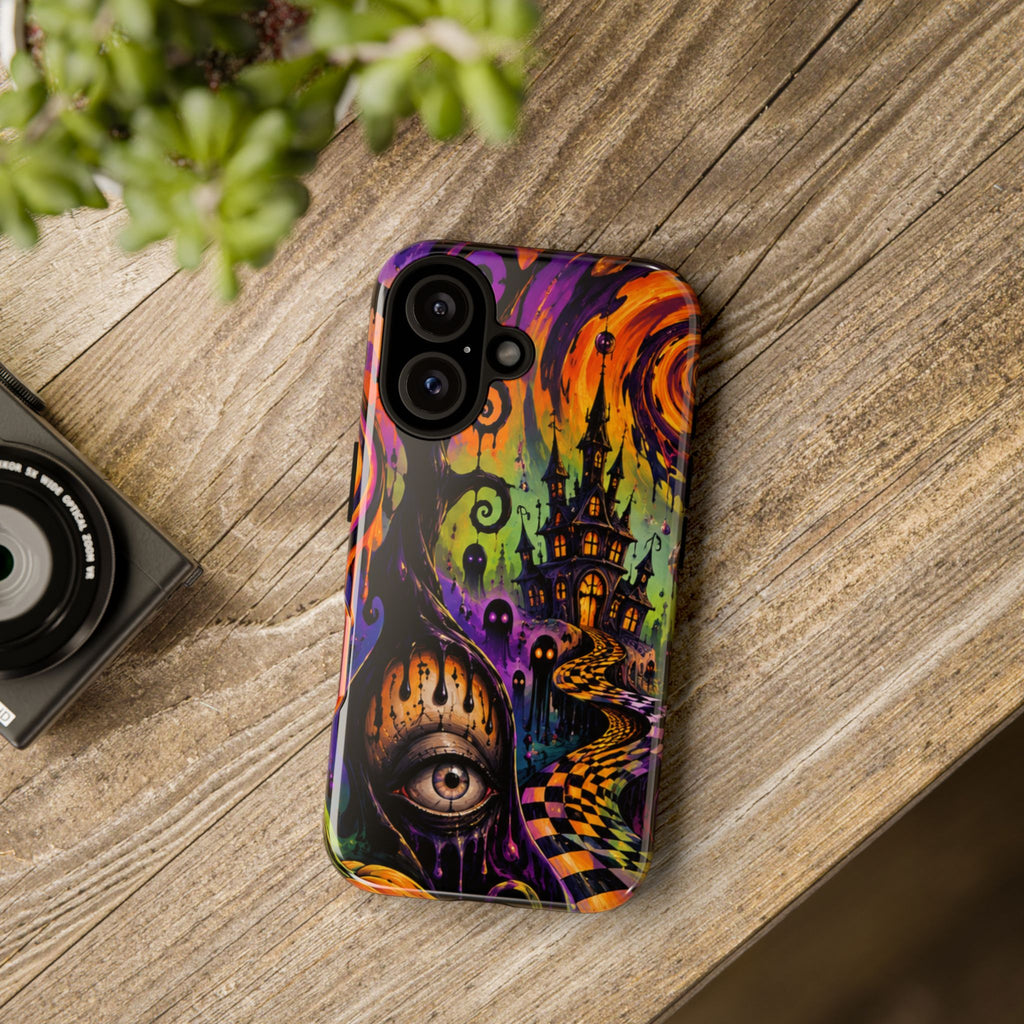Phone Case — Psychedelic Haunted House Halloween Design