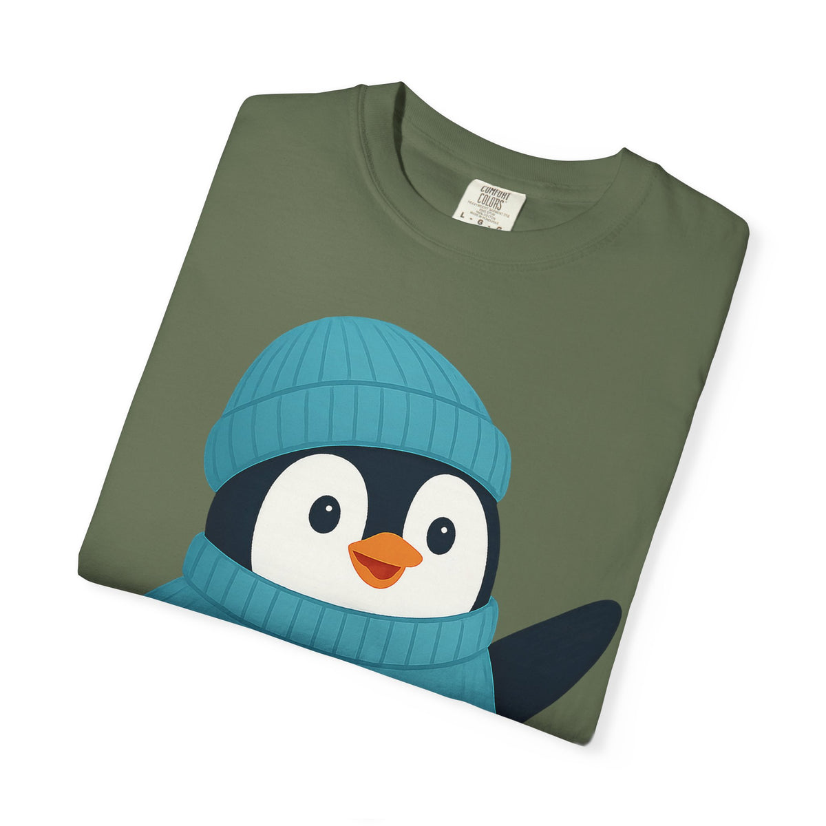 Cute Penguin in Blue Knit Tee