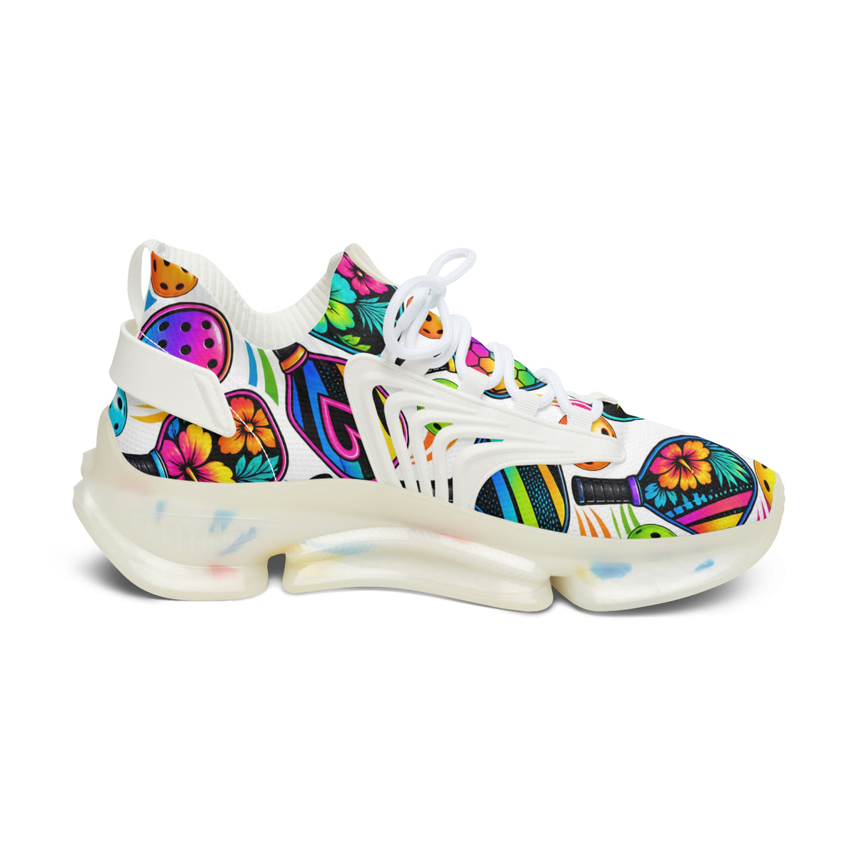 Mesh Sneakers — Vibrant Tropical Fruit Print Women’s Sneakers