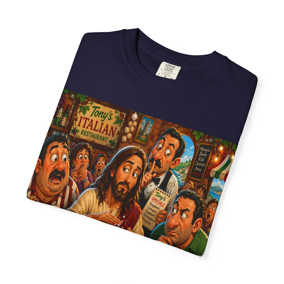 Jesus Turning His Water Into Wine  Scene T-shirt | Italian Parlor Illustration