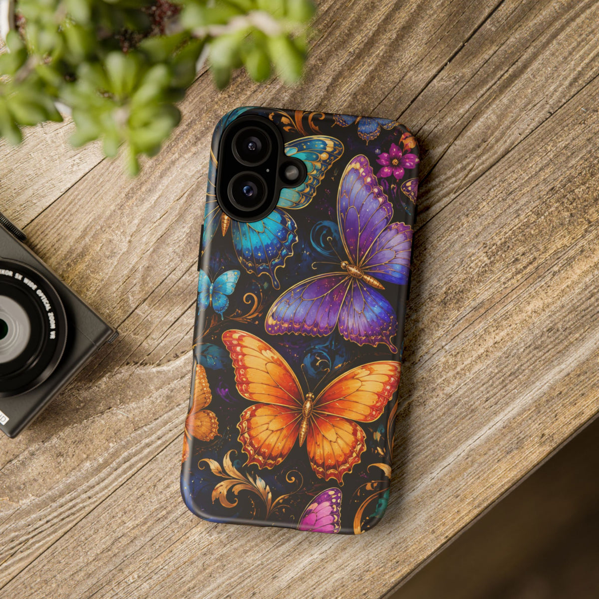 Butterfly Tough Phone Case — Colorful Floral Butterflies Protective Cover