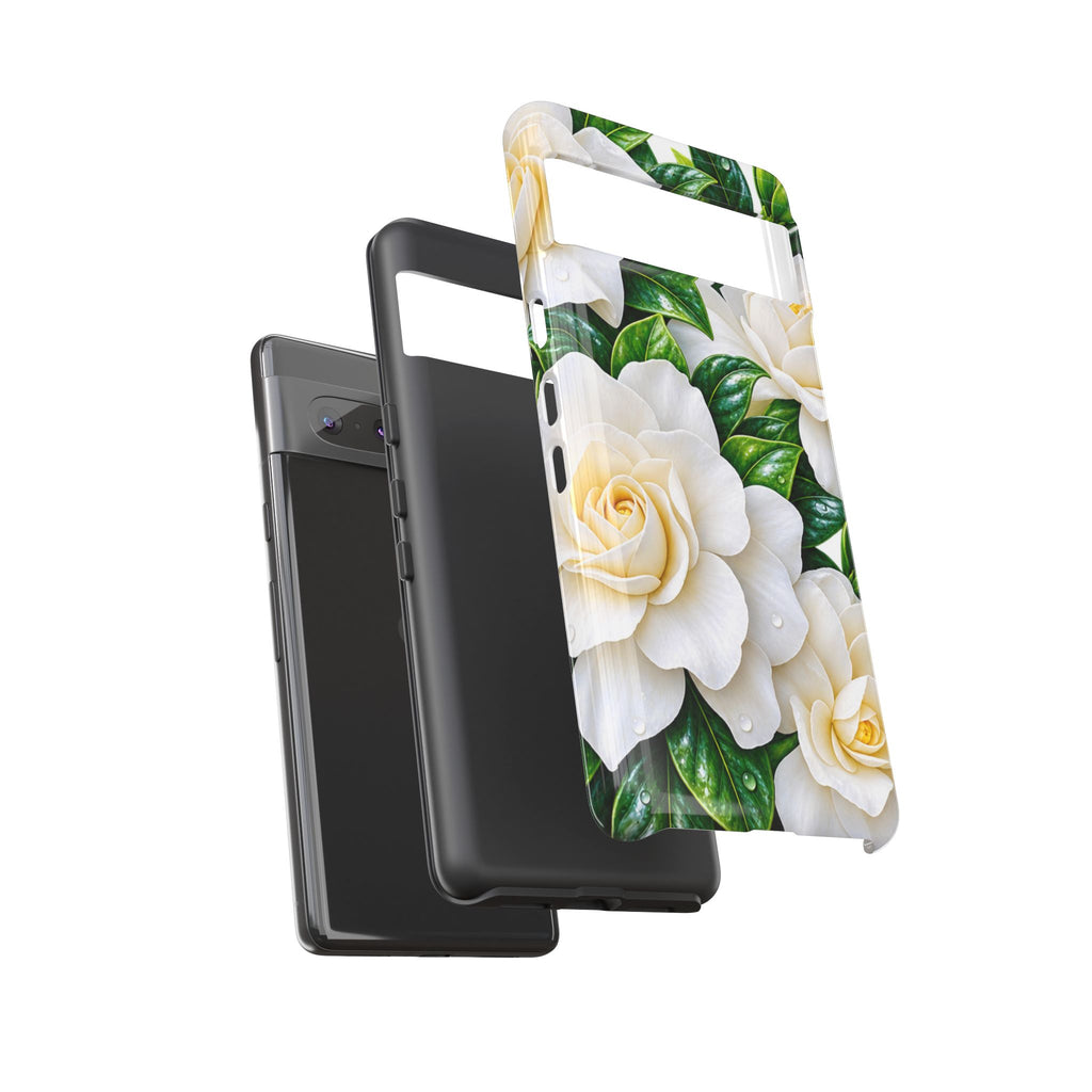 Floral Camellia Tough Case — White Gardenia Phone Cover