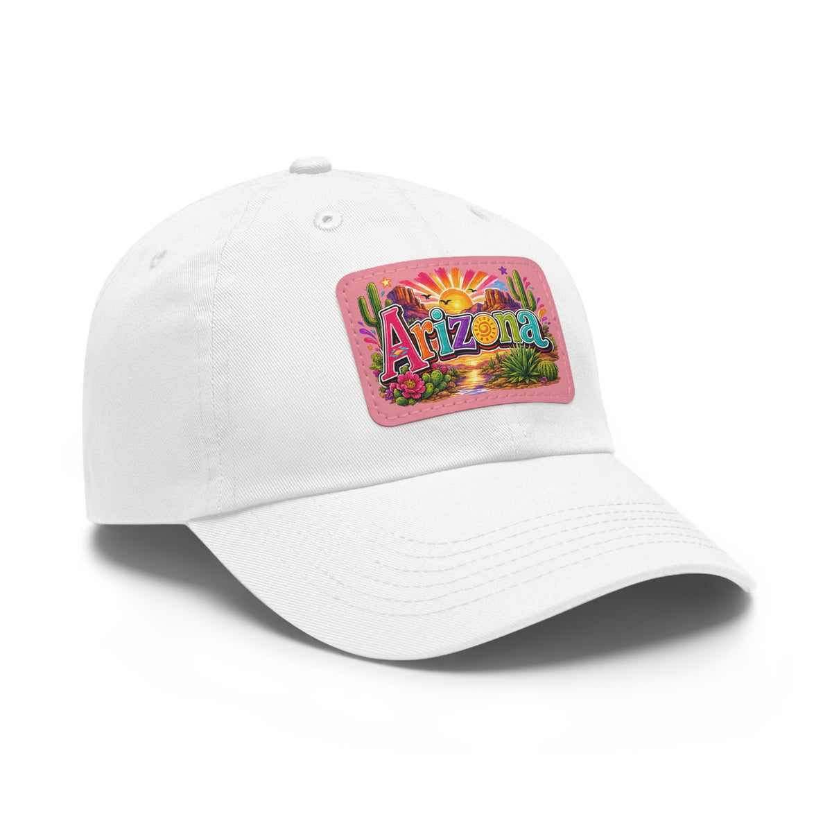 Arizona Sunset Leather Patch Dad Hat | State Patch Hat