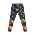 American Flag All-Over Print Leggings — Vintage Patriotic Women's Activewear