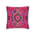 Boho Pink Mandala Pillowcase — Vibrant Floral Decorative Throw Pillow Cover