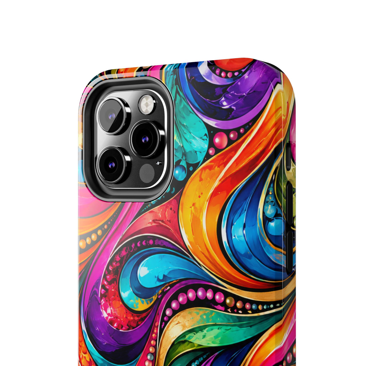 Colorful Swirl Tough Phone Case — Vibrant Abstract Protective Cover