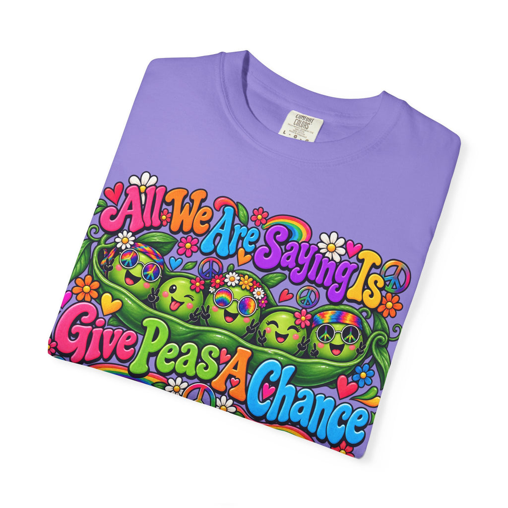 Give Peas a Chance T-Shirt — Retro Hippie Peace Garden Tee