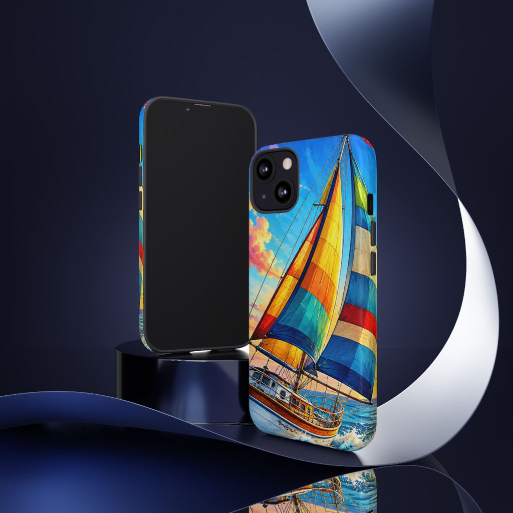 Sailboat Sunset Phone Case — Colorful Nautical iPhone Cover