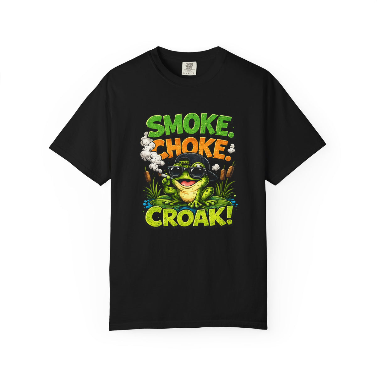 Smoke Choke Croak Frog T-shirt | Graphic Frog Tee