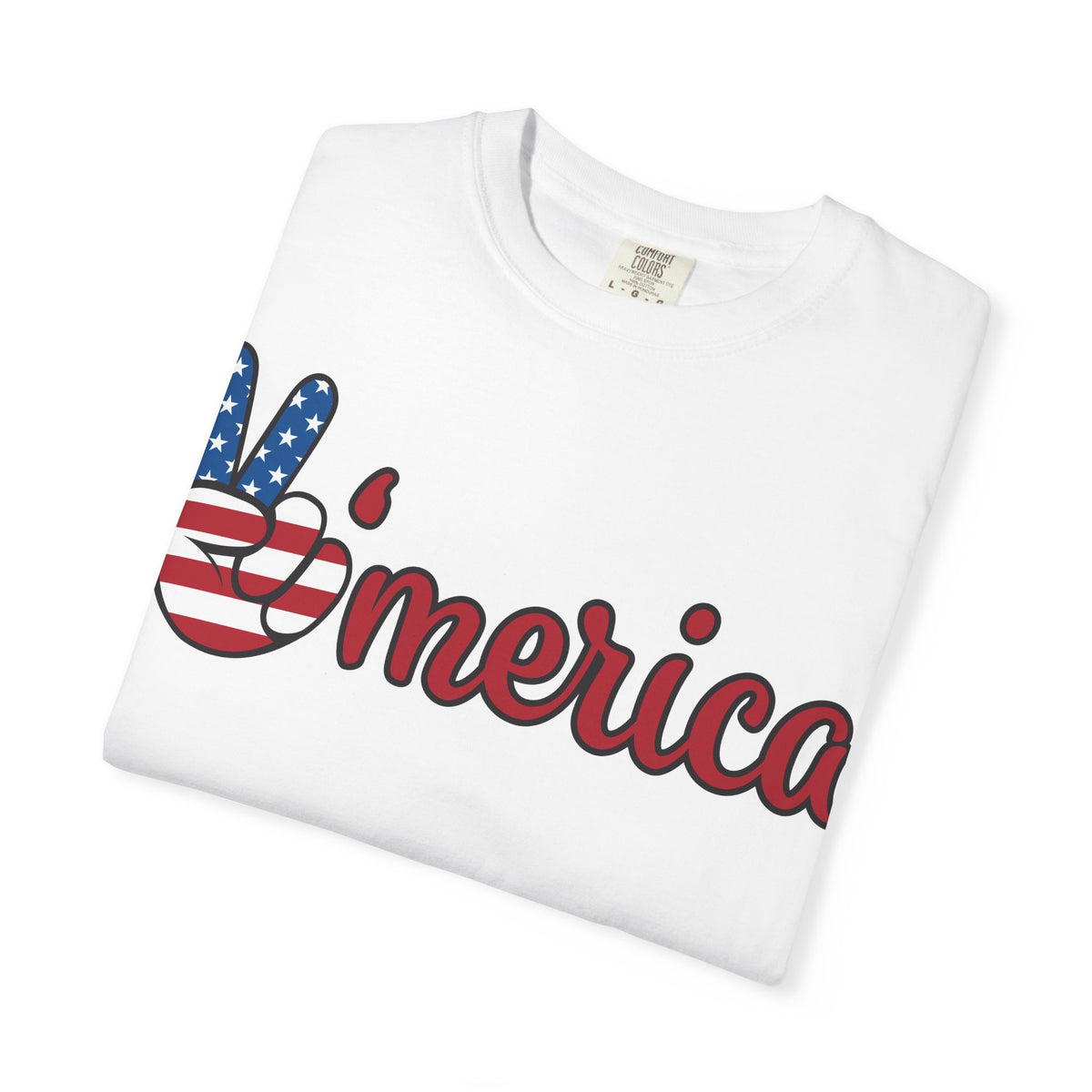 'Merica Patriotic Peace Sign T-Shirt – American Flag Fourth of July Tee