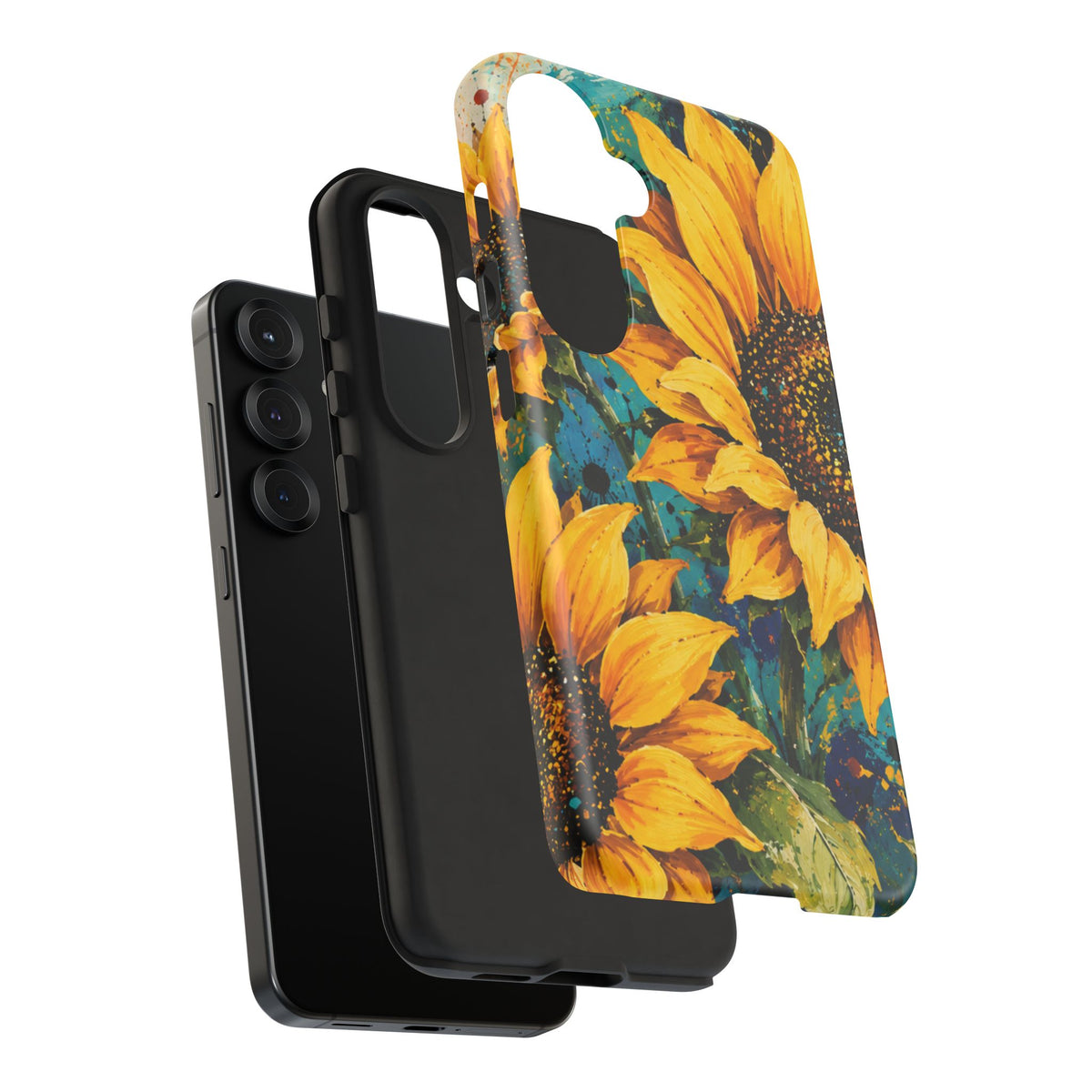 Sunflower Art Phone Case — Vibrant Yellow Floral Tough Case