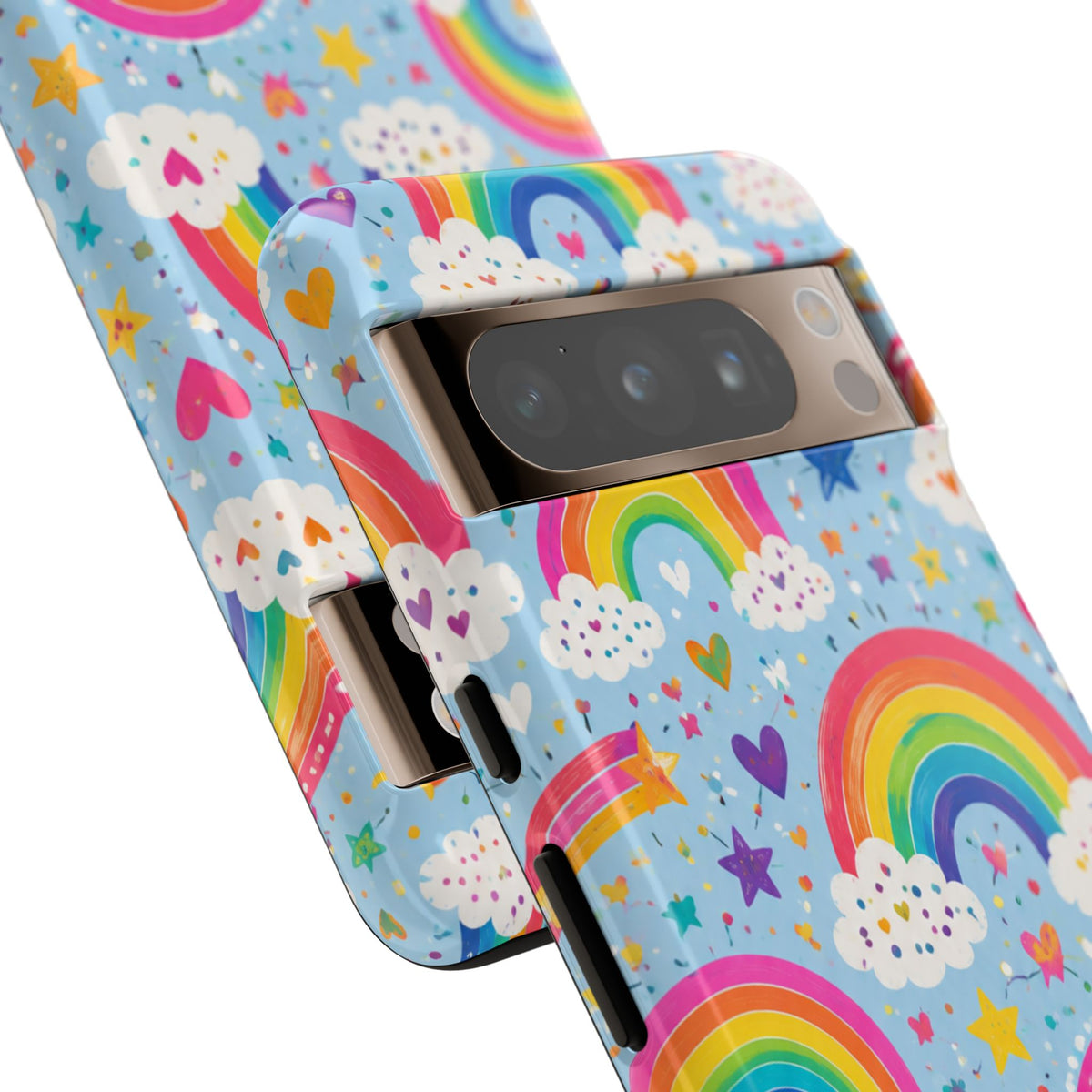 Rainbow Clouds Phone Case — Cute Pastel Rainbow Pattern Tough Case