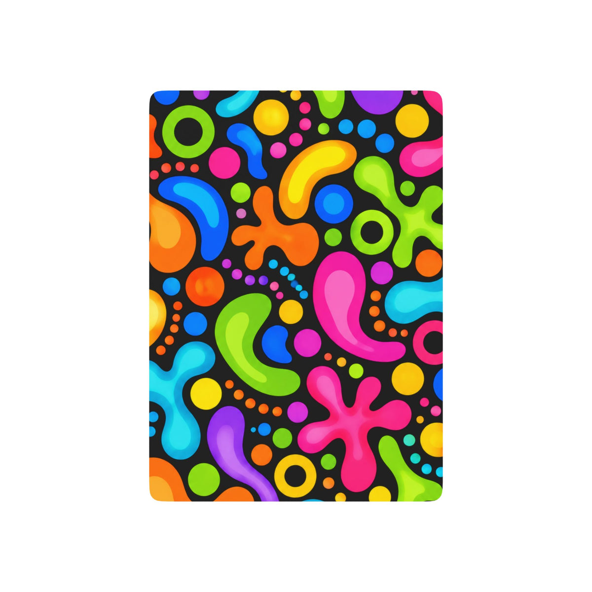 Psychedelic Splash Poker Playing Cards — Bright Neon Back Design