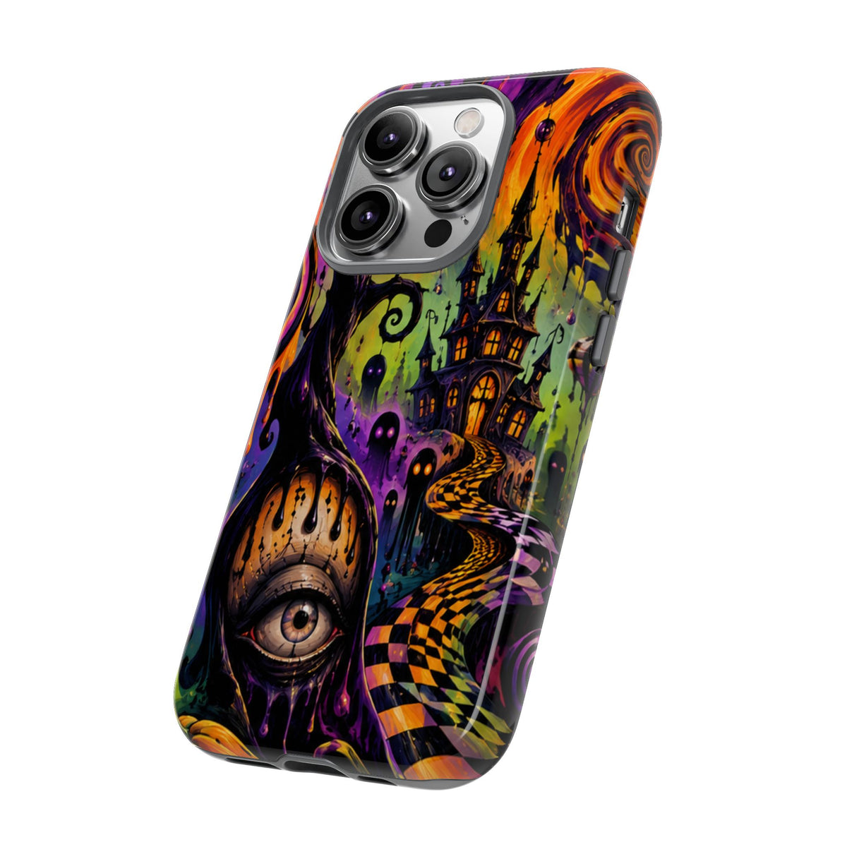 Phone Case — Psychedelic Haunted House Halloween Design
