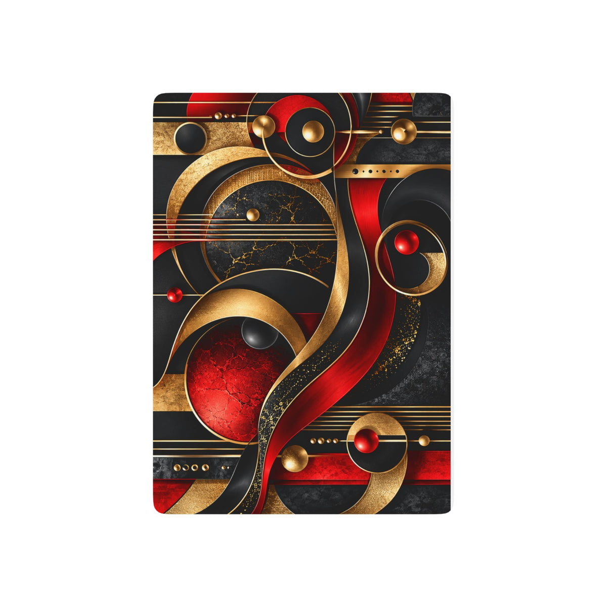 Art Deco Poker Playing Cards — Luxury Red & Gold Casino Deck