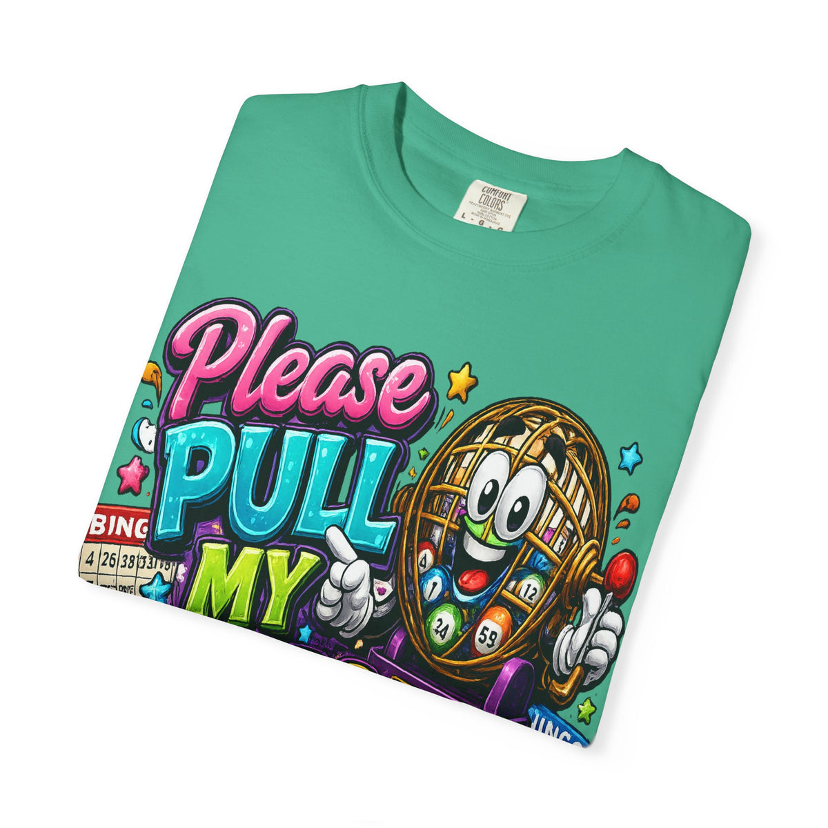 Please Pull My Balls bingo T-Shirt | Funny Lottery Ball Cartoon