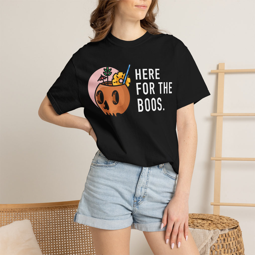 Halloween "Here For The Boos" T-Shirt — Pumpkin Cocktail Costume Tee