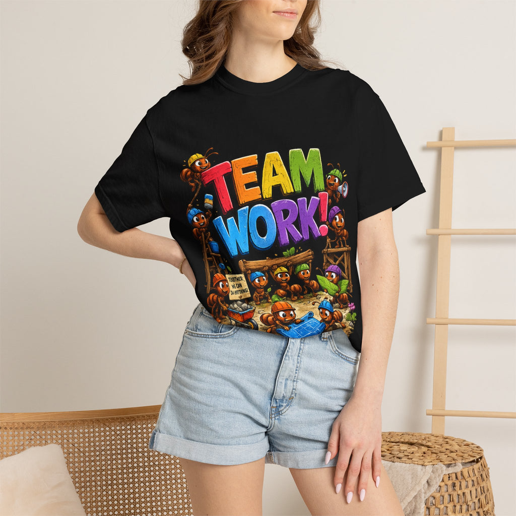 Teamwork Cartoon Ants T-shirt | Team Work Graphic Tee