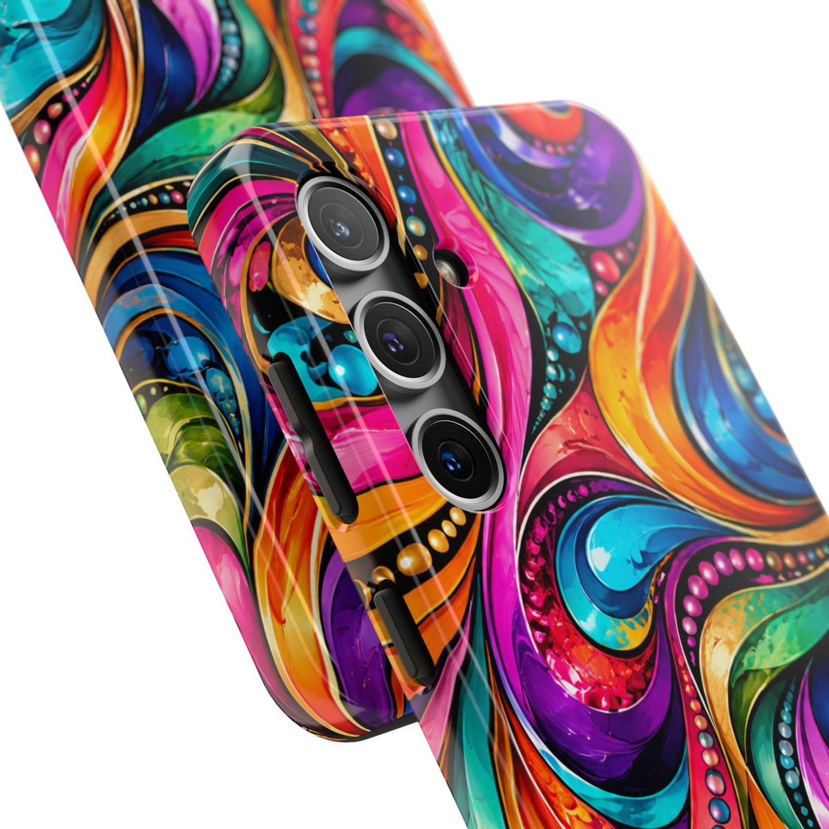 Colorful Swirl Tough Phone Case — Vibrant Abstract Protective Cover