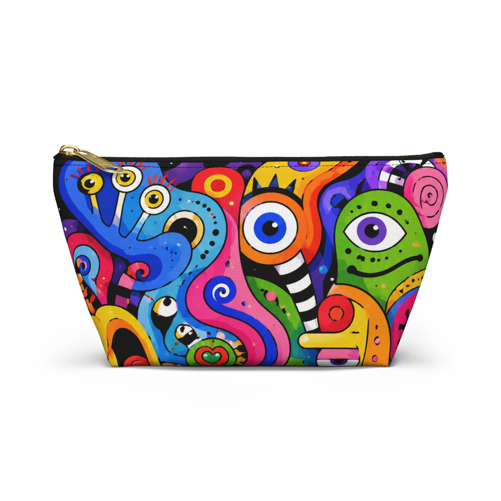 Colorful Abstract Monsters Accessory Pouch
