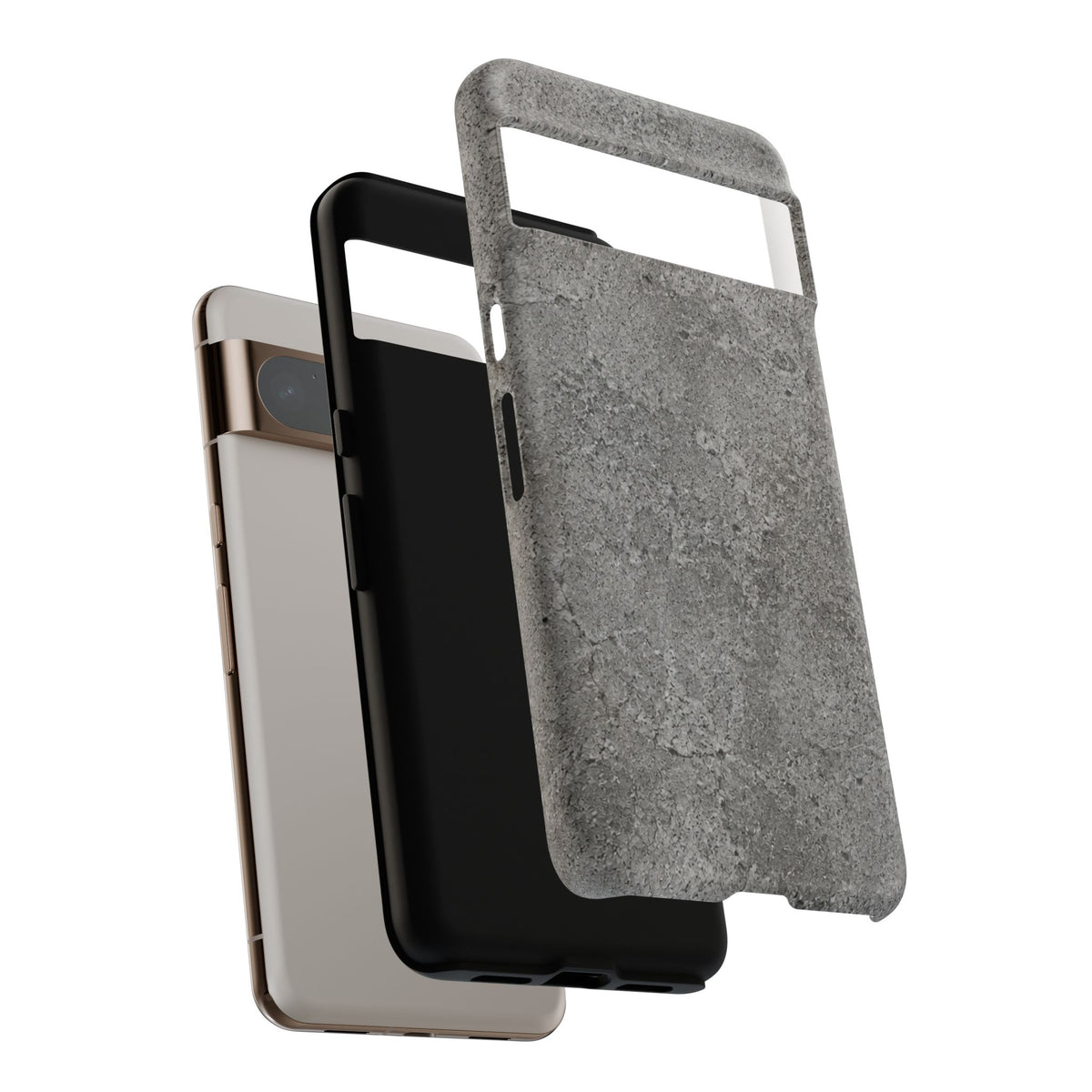 Concrete Texture Phone Case — Rugged Grey Protective iPhone Cover