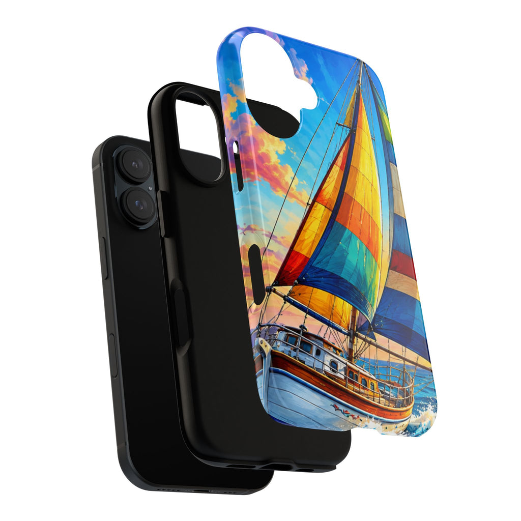 Sailboat Sunset Phone Case — Colorful Nautical iPhone Cover