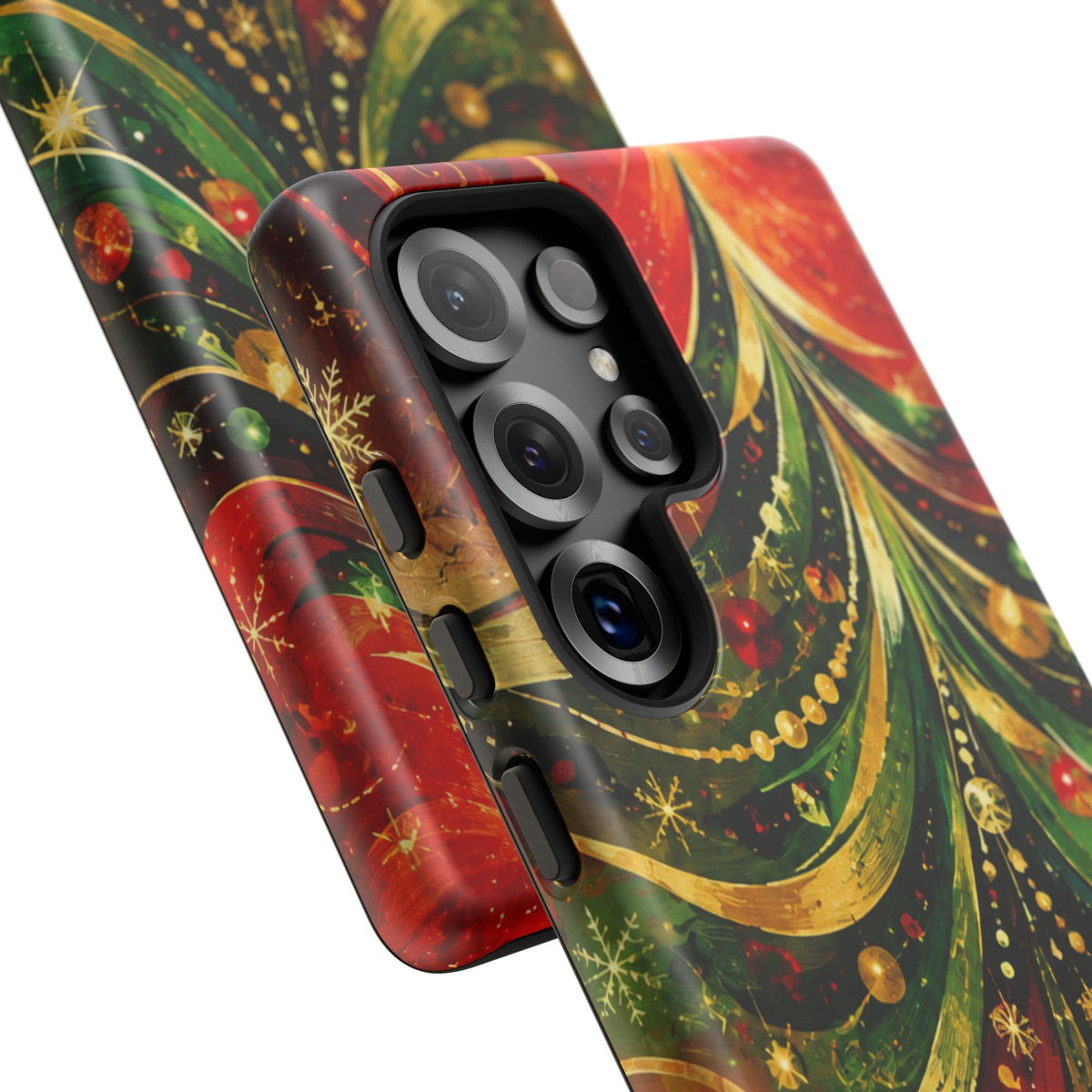 Christmas Tree Tough Phone Case — Festive Red & Green Holiday Phone Cover