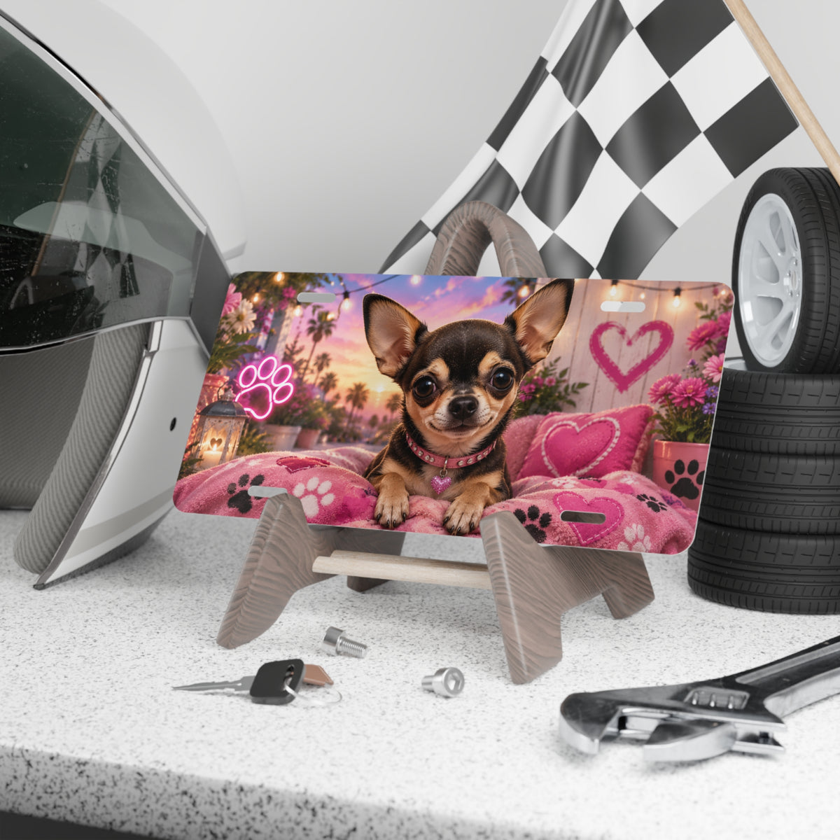 Chihuahua Puppy Vanity Plate | Cute Dog License Plate