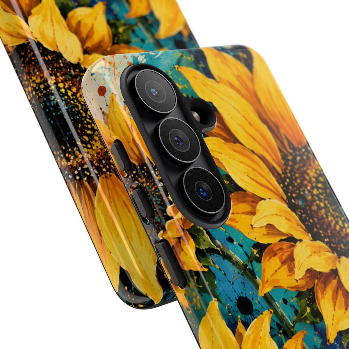 Sunflower Art Phone Case — Vibrant Yellow Floral Tough Case