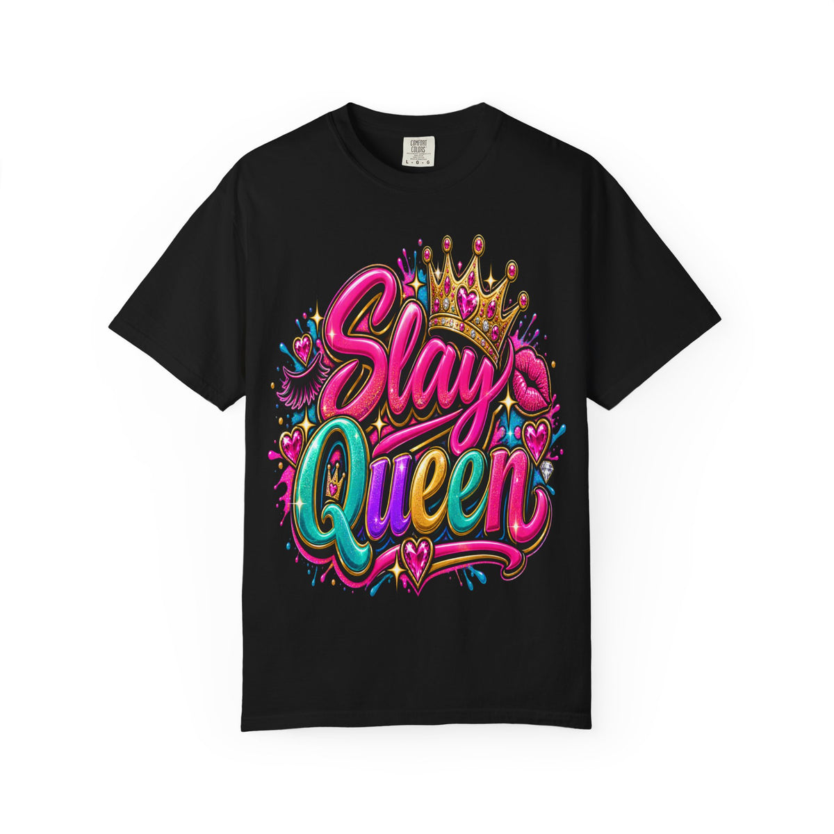 Slay Queen graphic T-Shirt | Crown graffiti style