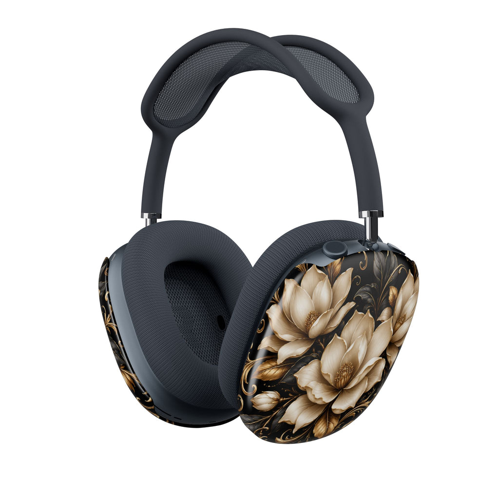 Floral Baroque AirPod Max Case — Vintage Gold Magnolia Protective Skins