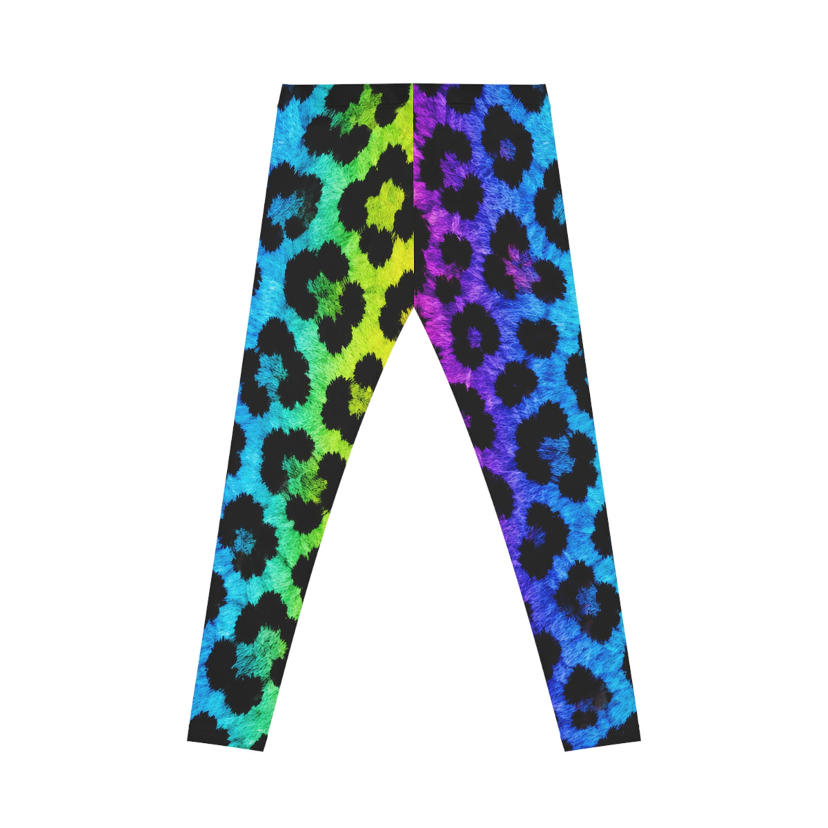 Rainbow Leopard Leggings — Women's Colorful Animal Print AOP
