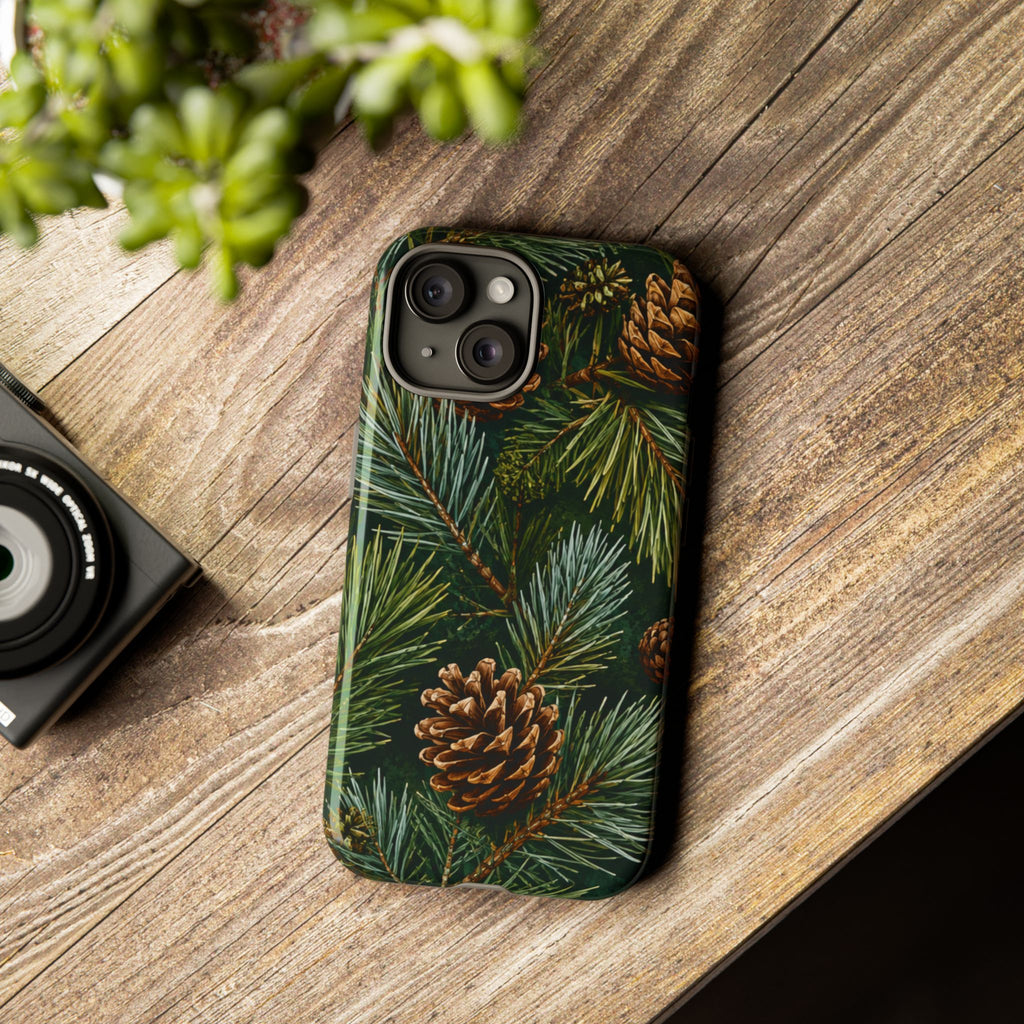 Pinecone Pines Phone Case — Festive Evergreen iPhone Cover