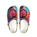 Colorful Swirl EVA Foam Clogs — Vibrant Tie-Dye Garden Shoes