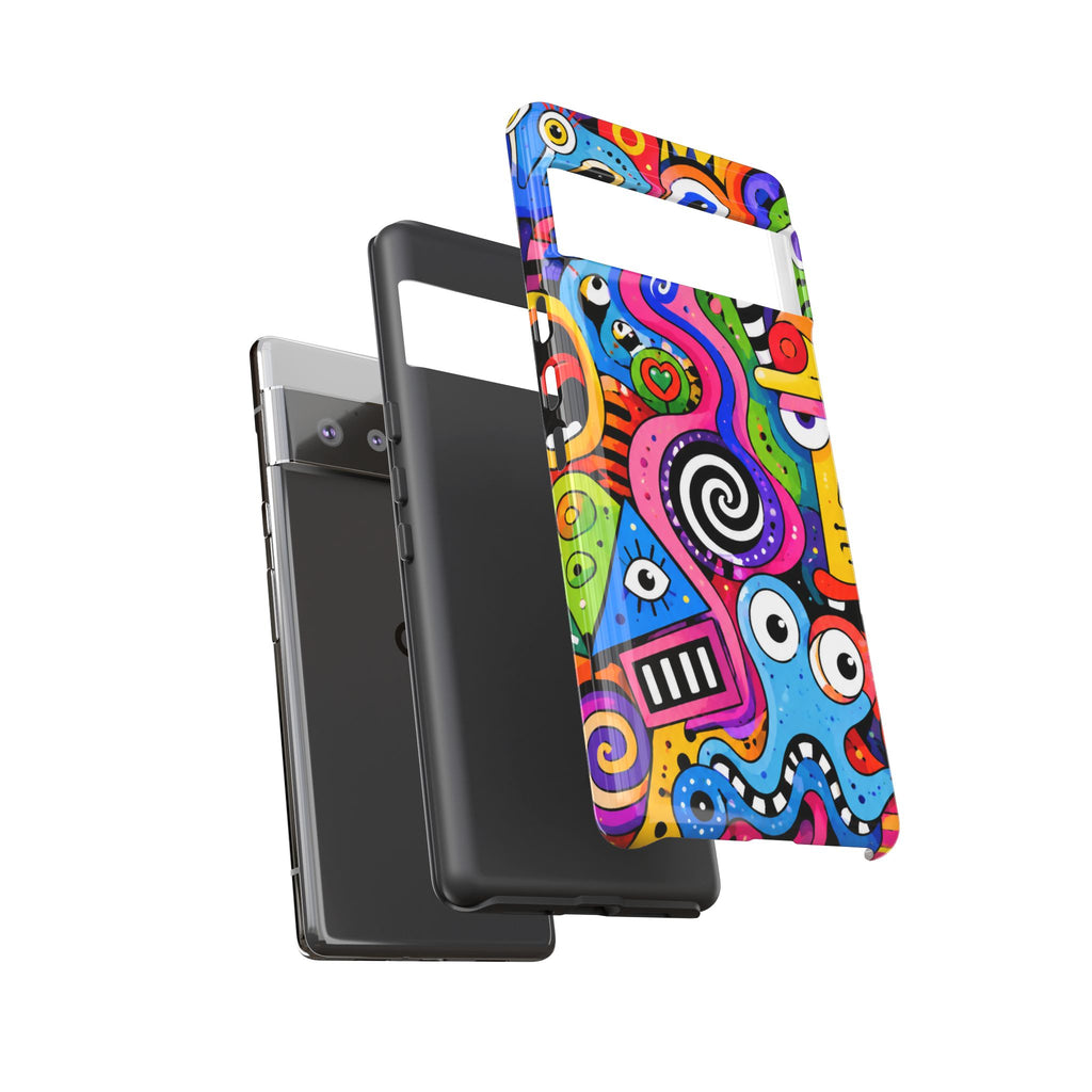 Colorful Abstract Doodle Tough Phone Case