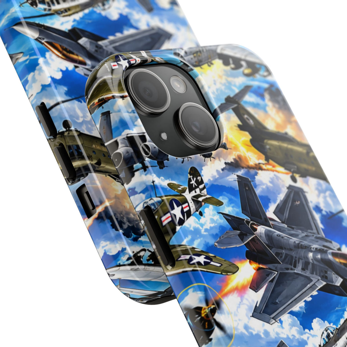 Military Aircraft Tough Phone Case – Vintage & Modern Jet Fighter Print