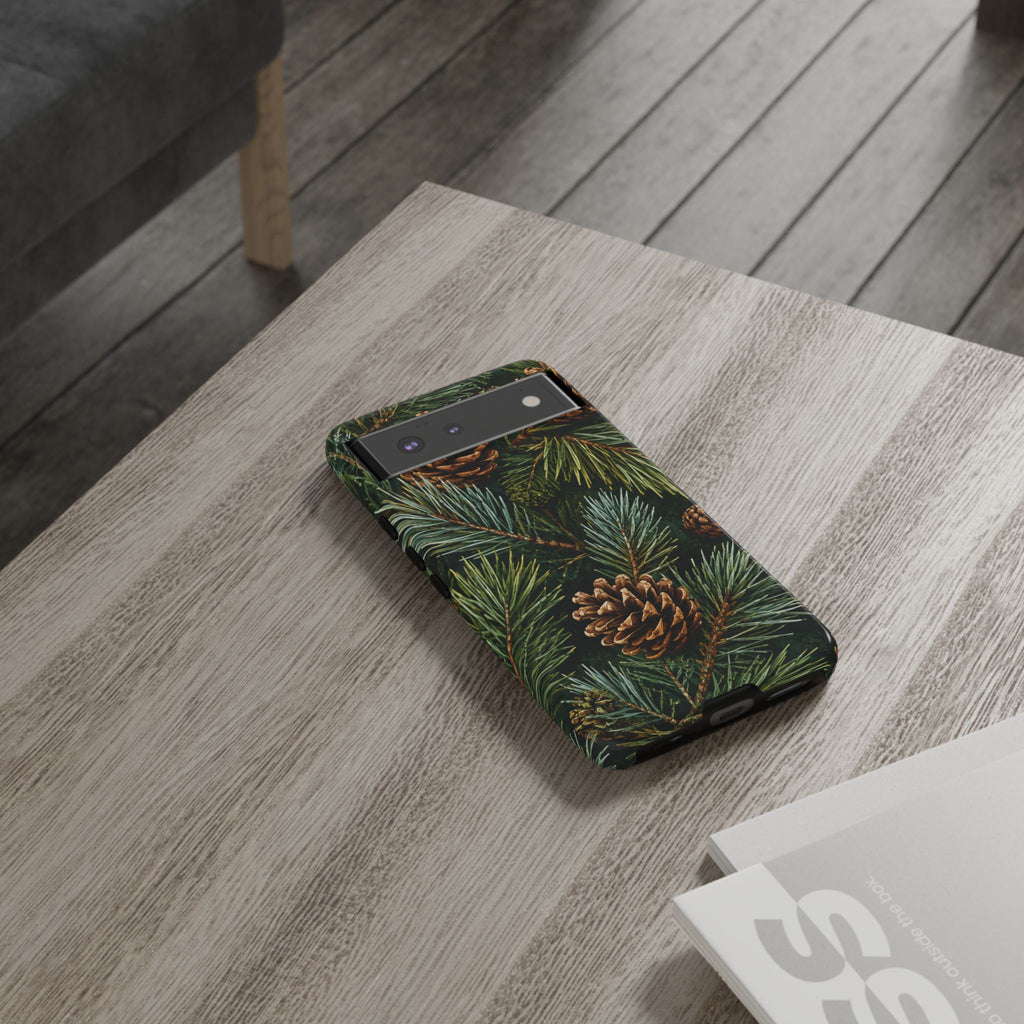 Pinecone Pines Phone Case — Festive Evergreen iPhone Cover