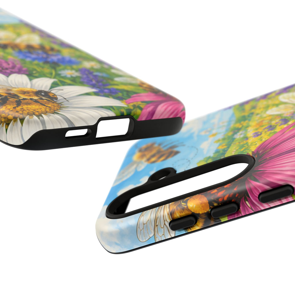 Bee Meadow Phone Case — Floral Honeybee Protective Cover