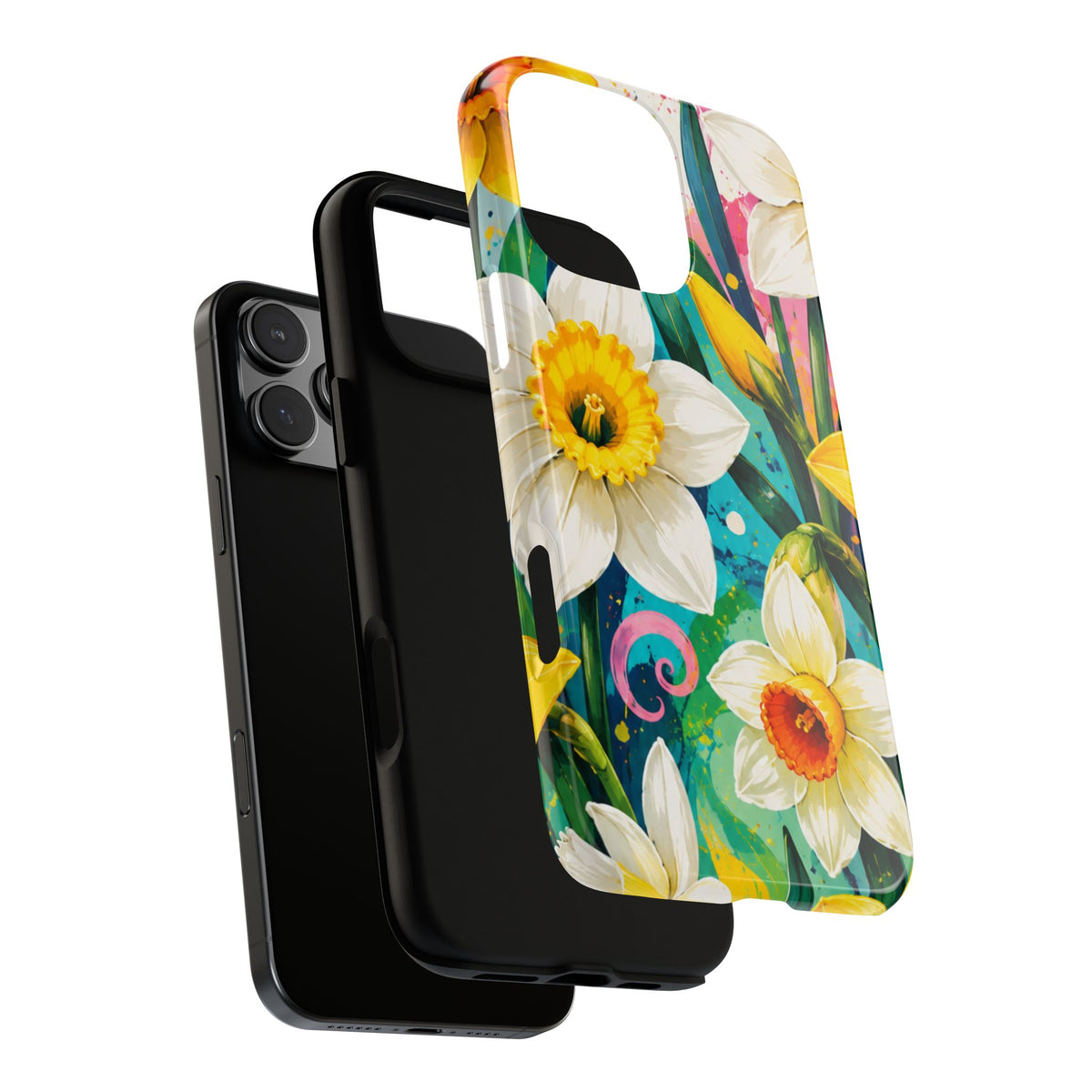 Daffodil Floral Phone Case — Bright Spring Garden Protective Cover