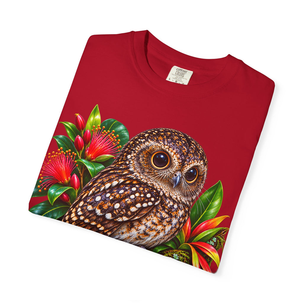 Owl & Hibiscus Shirt — Tropical Owl Graphic T-Shirt