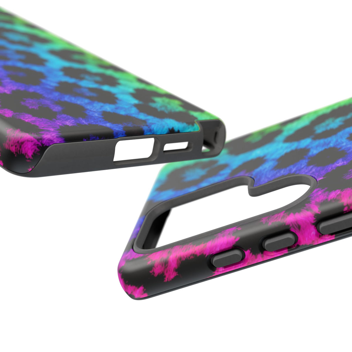 Neon Rainbow Leopard Tough Case – Colorful Animal Print Phone Cover