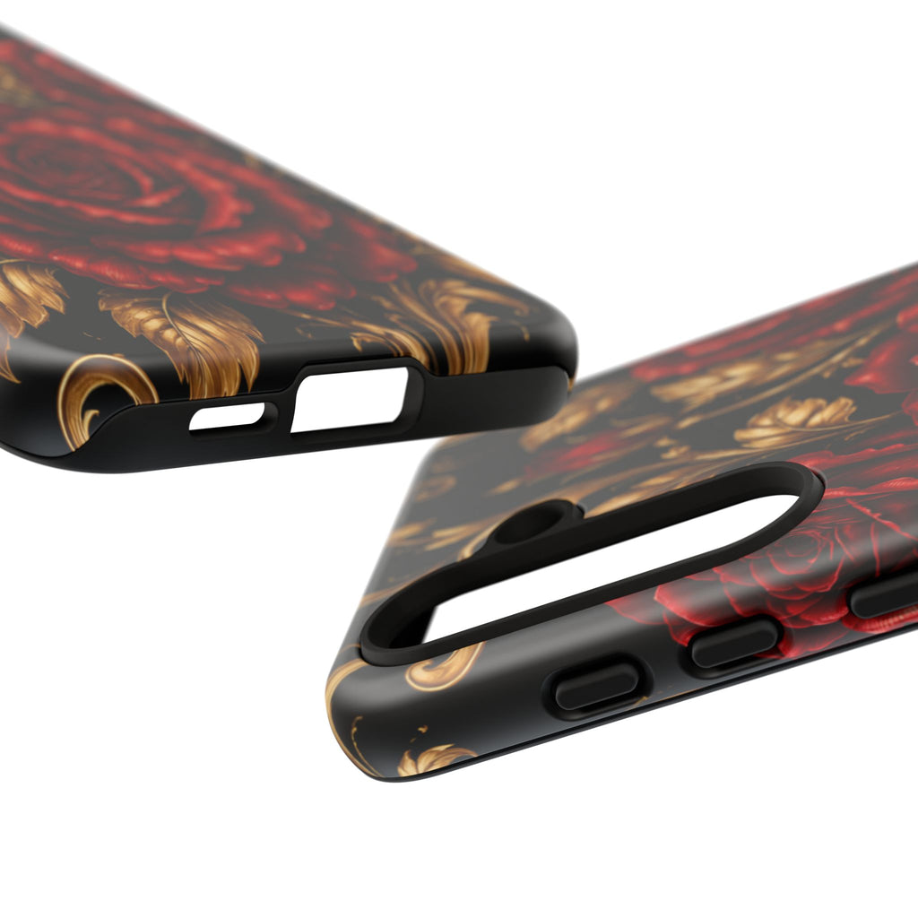 Tough Cases — Vintage Red Rose Floral Phone Case