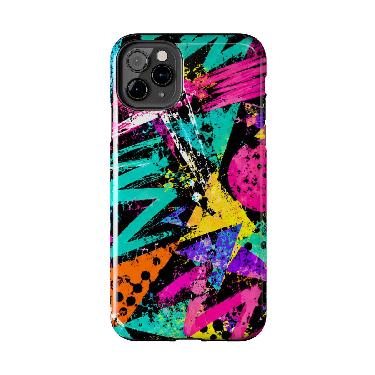 Tough Phone Case — Neon Graffiti Splash Protective Cover