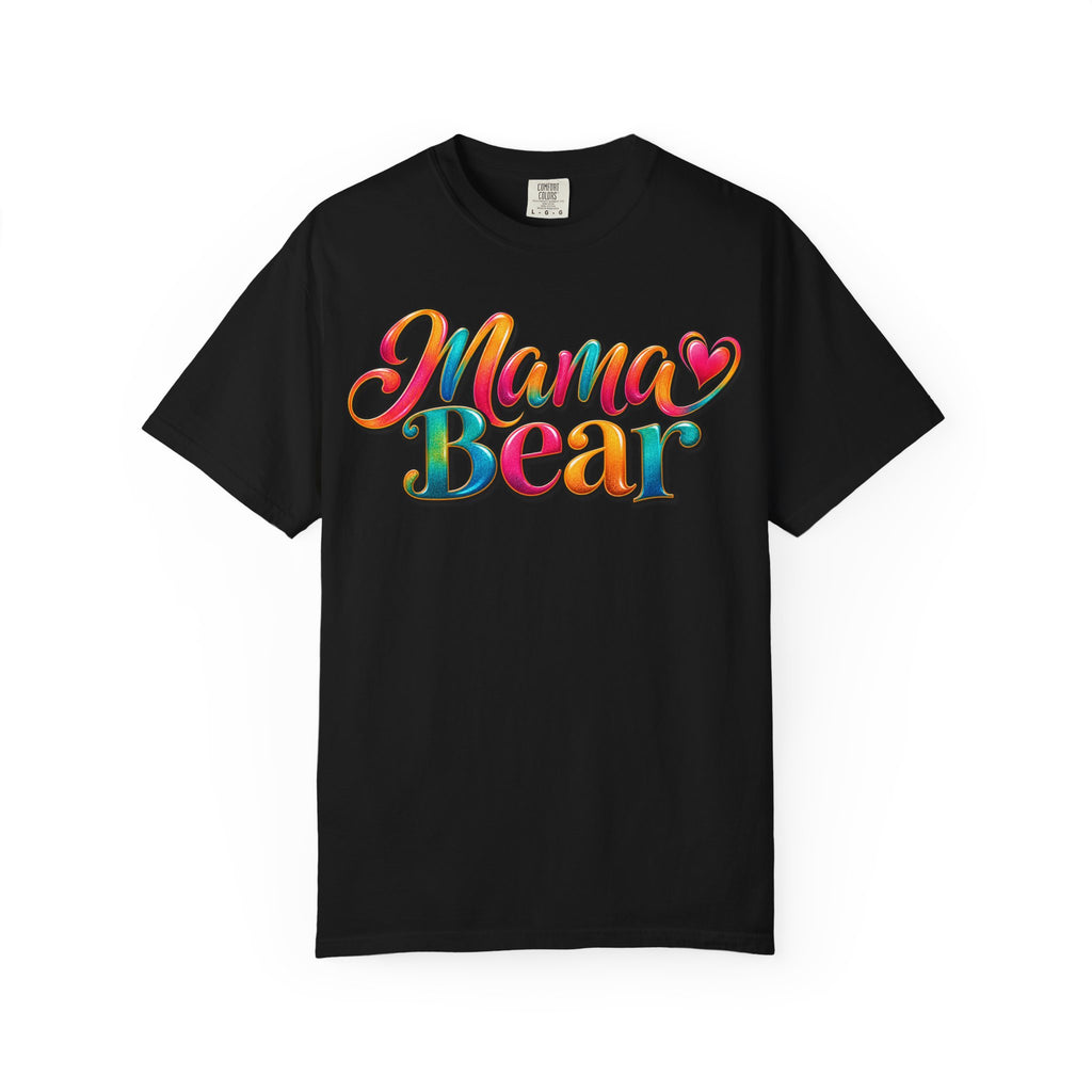Mama Bear T-Shirt — Colorful Retro Script Mother's Day Tee
