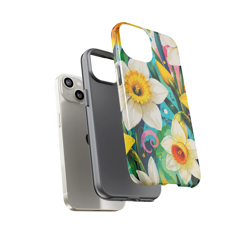 Daffodil Floral Phone Case — Bright Spring Garden Protective Cover