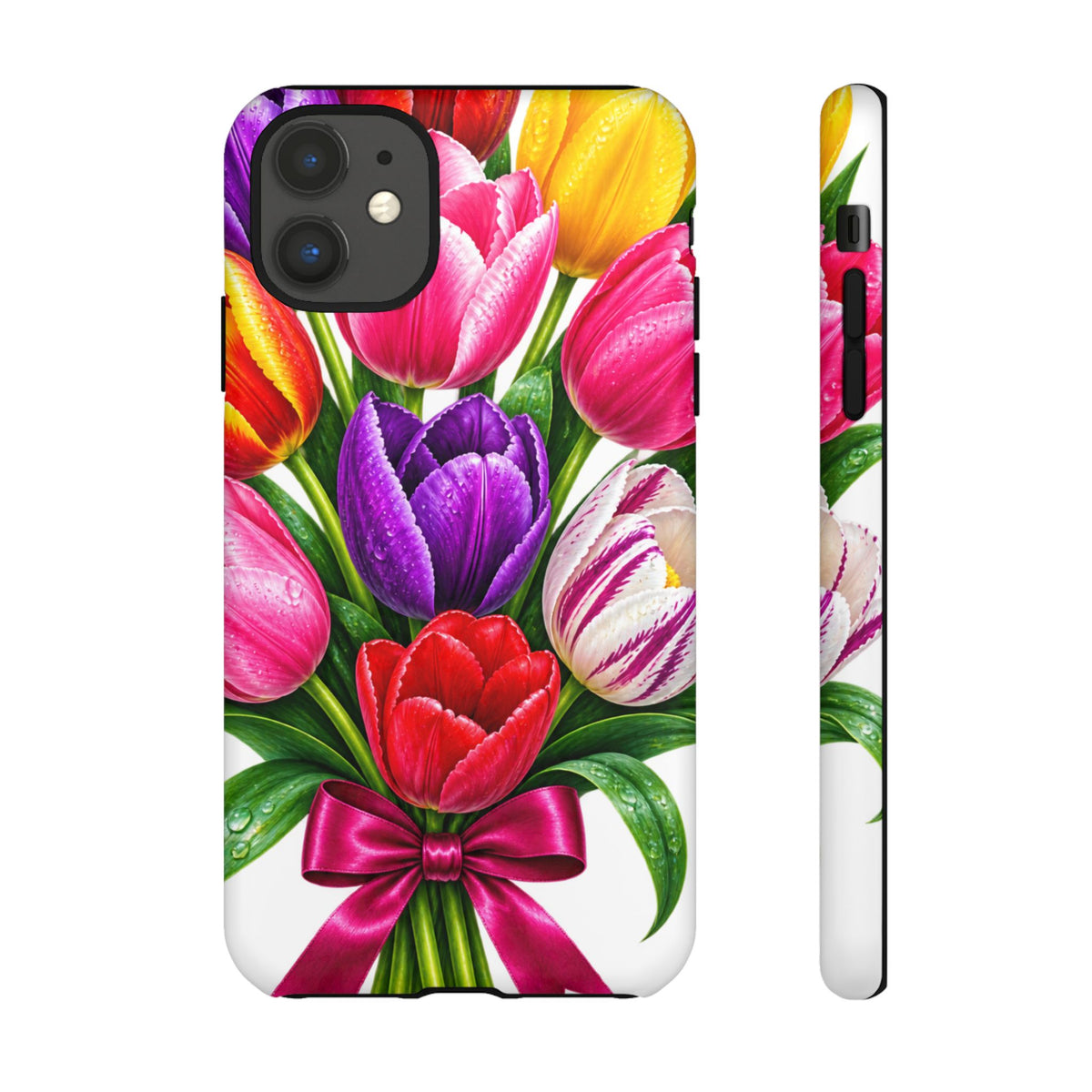 Bright Tulip Bouquet Tough Case | Floral Phone Case, Spring Flowers