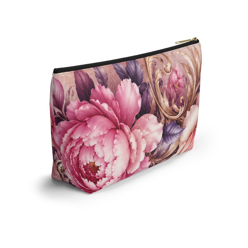 Vintage Pink Peonies Accessory Pouch