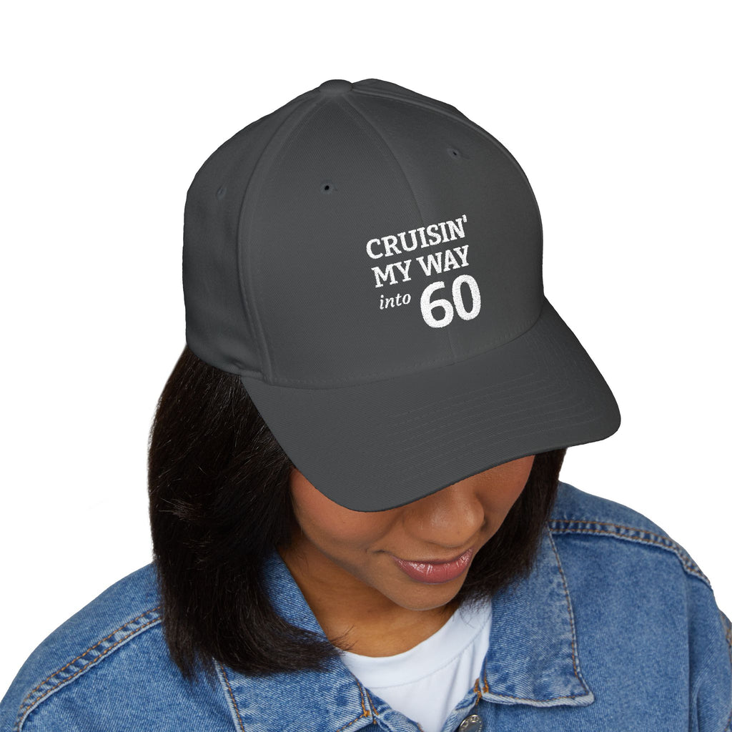 Embroidered 'Cruisin' My Way into 60' Baseball Cap – 60th Birthday Gift