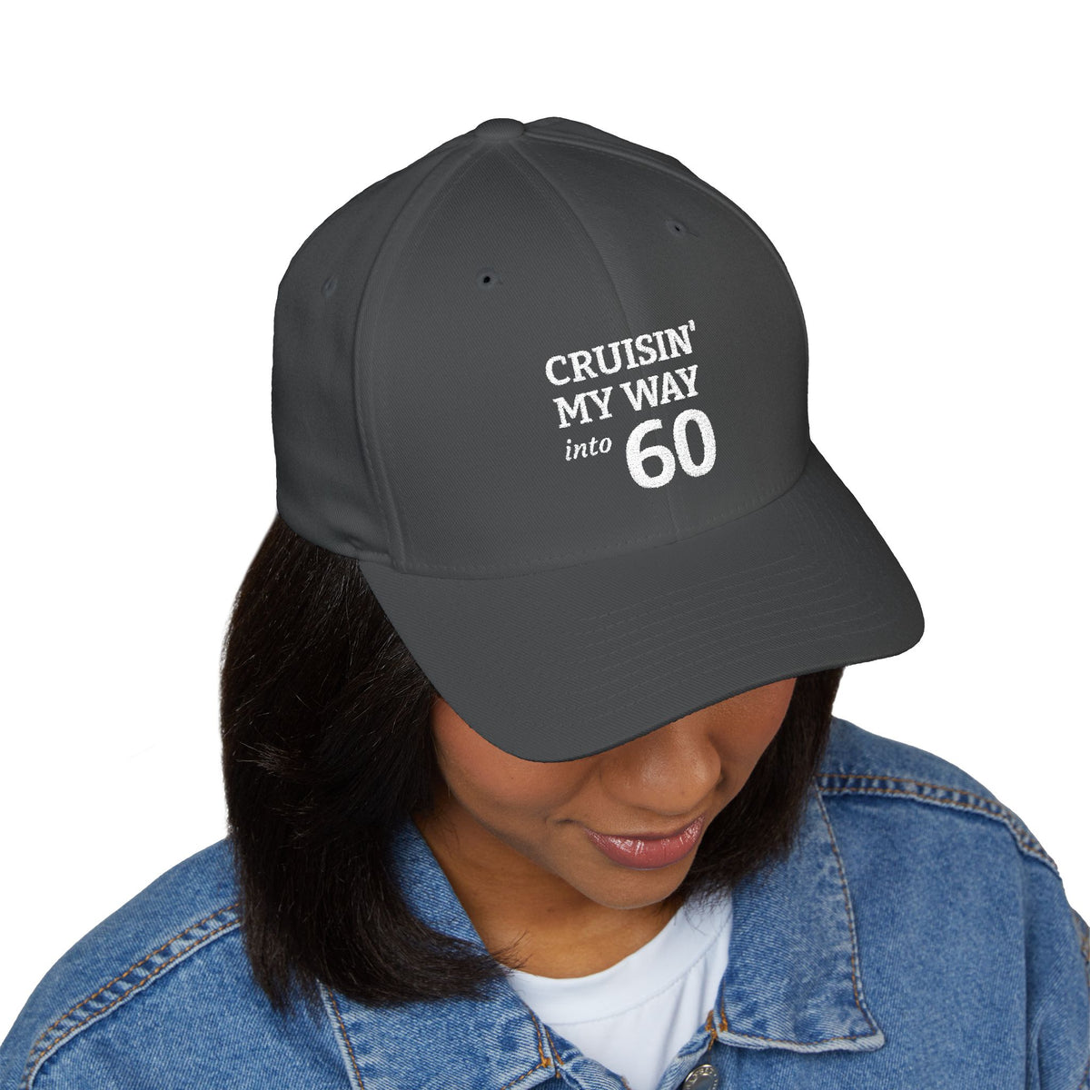 Embroidered 'Cruisin' My Way into 60' Baseball Cap – 60th Birthday Gift