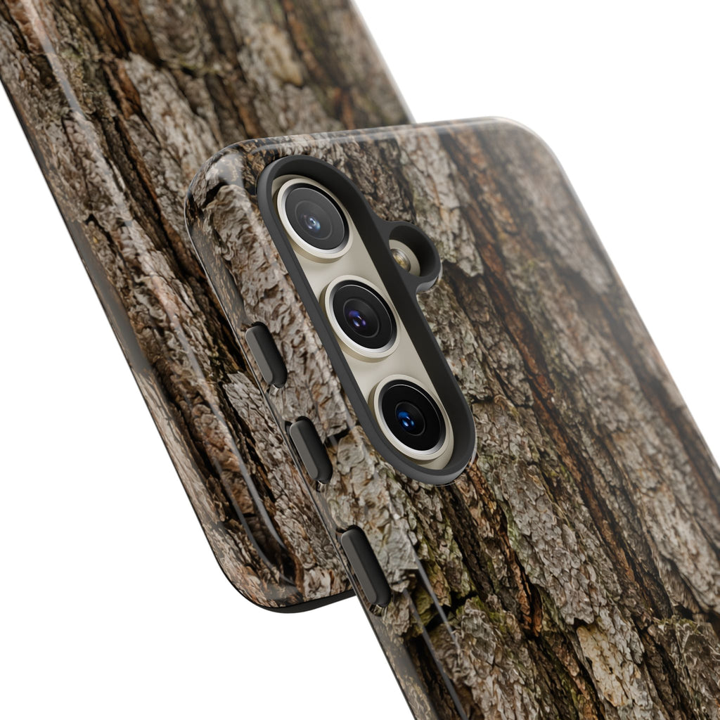 Bark Texture Phone Case - Rugged Woodland Camouflage for Nature Lovers